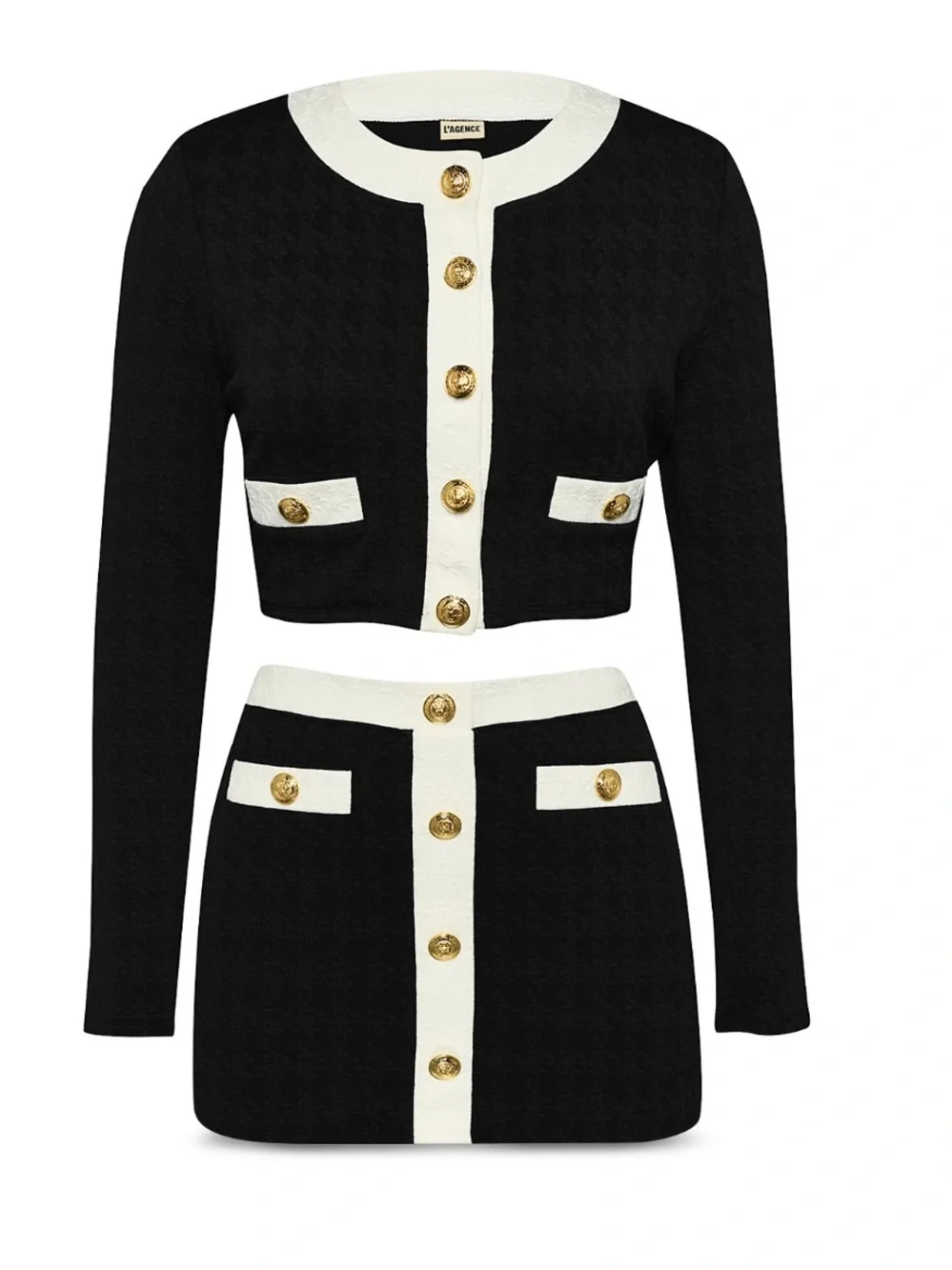 L'AGENCE Adaline Color Blocked Swim Cover-Up Cardigan in Black, Small (NWT) - Picture 1 of 5